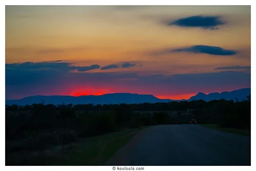 Super coucher de soleil au parck kruger vers 18h