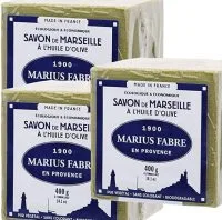 De la marque Marius Fabre - SAVON DE MARSEILLE - l'Huile d'Olive Cube de 400 Gr - Lot de 3 Cubes 400 Gr